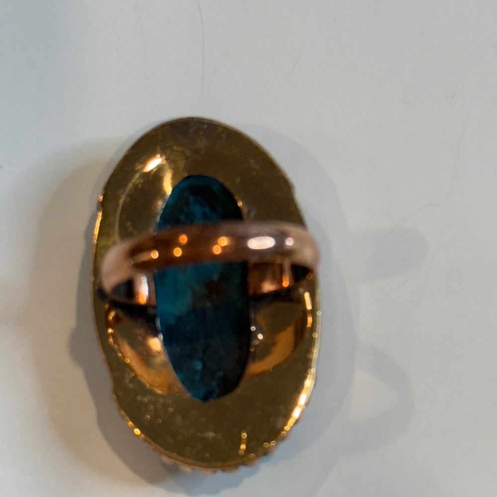 🆕 Big Turquoise in Copper Ring Size 8 - 🆕 - Picture 5 of 9